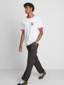 „Pride“ Ringer-T-Shirt aus reiner Baumwolle