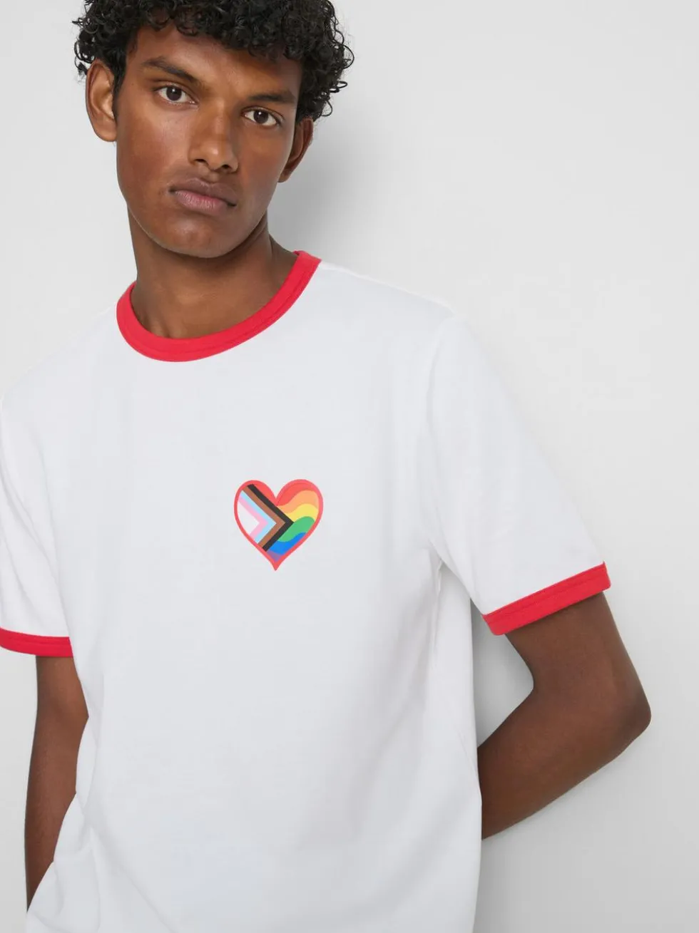 „Pride“ Ringer-T-Shirt aus reiner Baumwolle