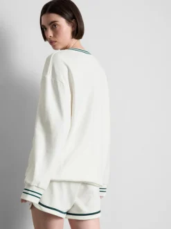 „Prince“ Sweatshirt mit V-Ausschnitt und hohem Baumwollanteil