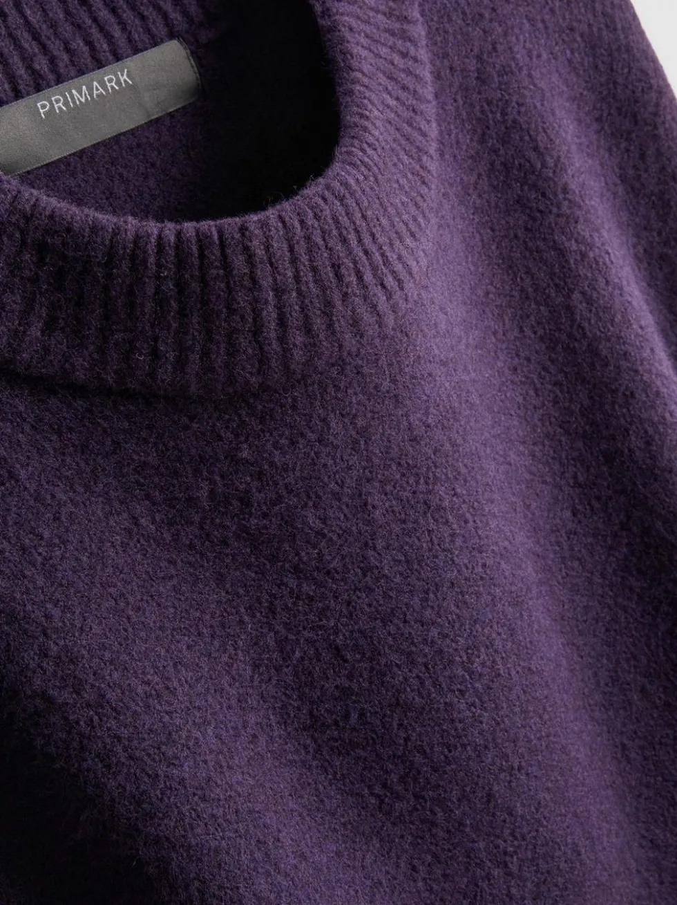 Pullover aus Wollgemisch mit Rundhalsausschnitt im Oversized-Look