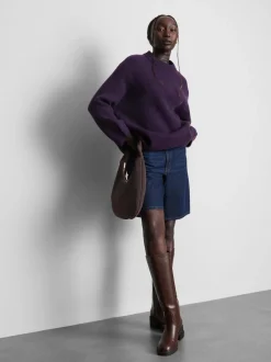Pullover aus Wollgemisch mit Rundhalsausschnitt im Oversized-Look