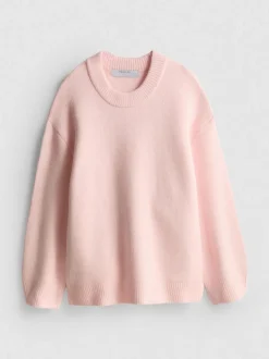 Pullover aus Wollgemisch mit Rundhalsausschnitt im Oversized-Look
