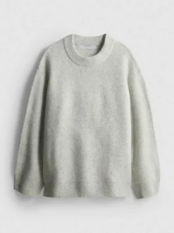 Pullover aus Wollgemisch mit Rundhalsausschnitt im Oversized-Look