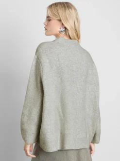 Pullover aus Wollgemisch mit Rundhalsausschnitt im Oversized-Look