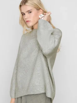 Pullover aus Wollgemisch mit Rundhalsausschnitt im Oversized-Look