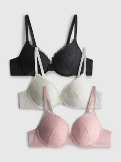 Push-up-BHs aus Spitze, 3er-Pack