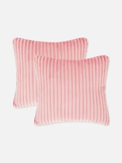 Rechteckige Kissen mit Rippenstruktur, 2er-Pack