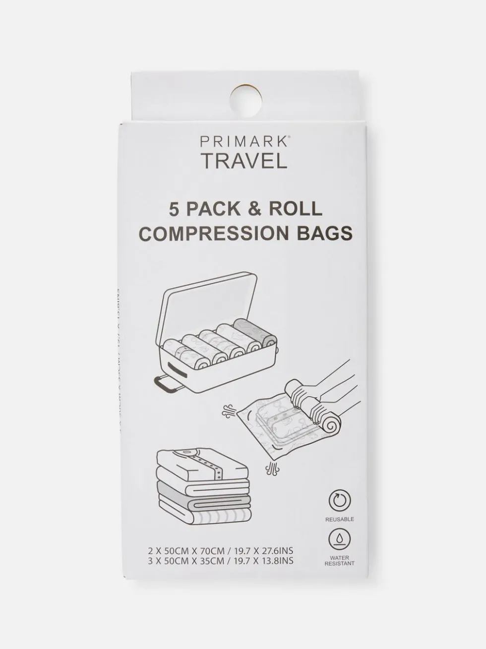 Reise-Vakuumbeutel, 5er-Pack