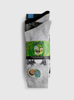„Rick and Morty“ Crew-Socken, 3er-Pack