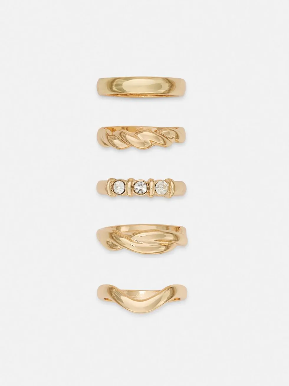 Ringe in verschiedenen Designs, 5er-Pack