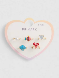 Ringe mit Meeresmotiven, 5er-Pack