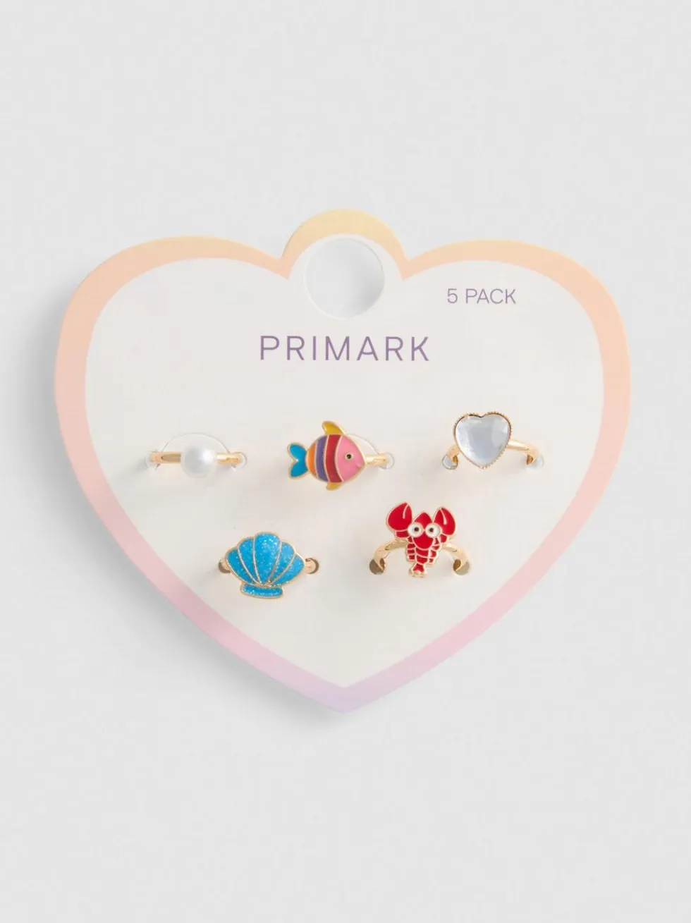 Ringe mit Meeresmotiven, 5er-Pack