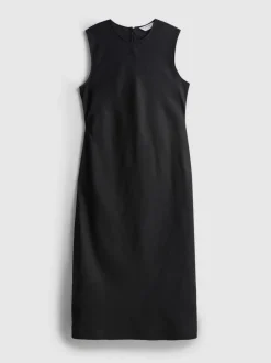 Ärmelloses „The Edit“ Leinen-Midikleid