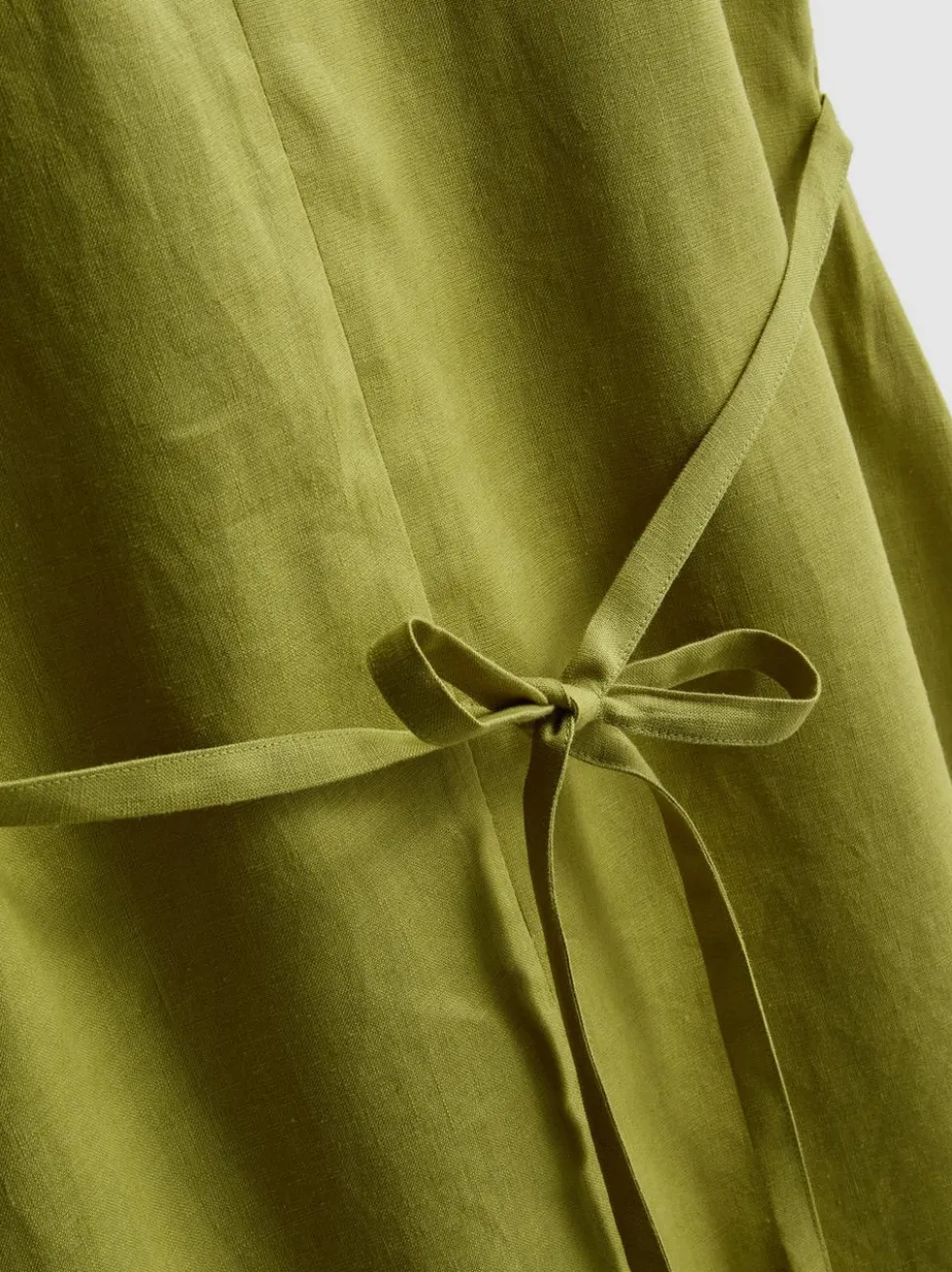 Ärmelloses „The Edit“ Leinen-Midikleid