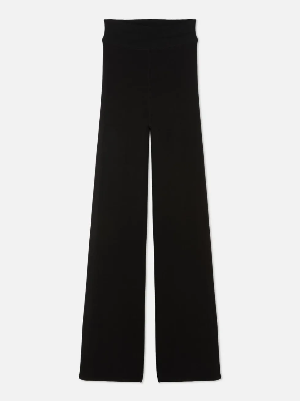 Samt-Leggings mit ausgestelltem Bein