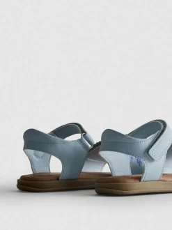 Sandalen mit Blumenstickerei