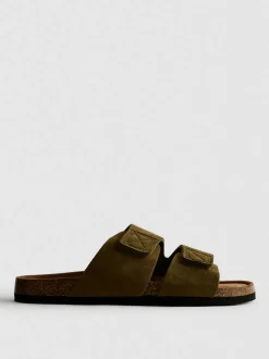 Sandalen mit dicker Sohle und zwei Riemchen
