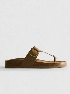 Sandalen mit Schnalle und T-Steg