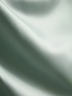 Satin-Bluse mit Wasserfallausschnitt