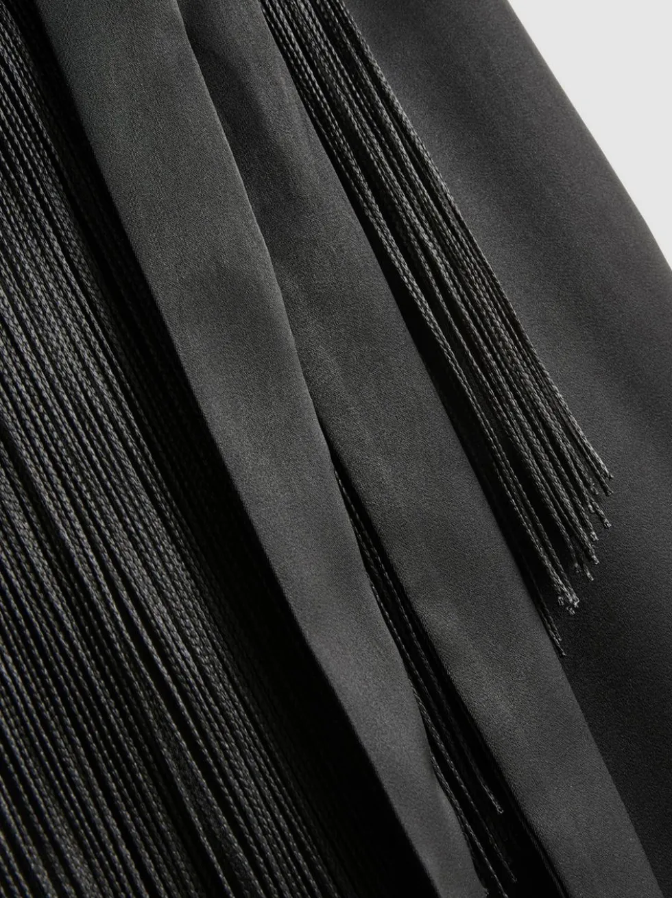 Satin-Hose mit drapiertem Tuch