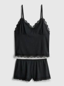 Schlafanzug mit Trägertop und Shorts