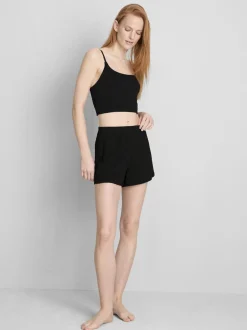 Schlafanzugshorts mit Pointelle-Muster