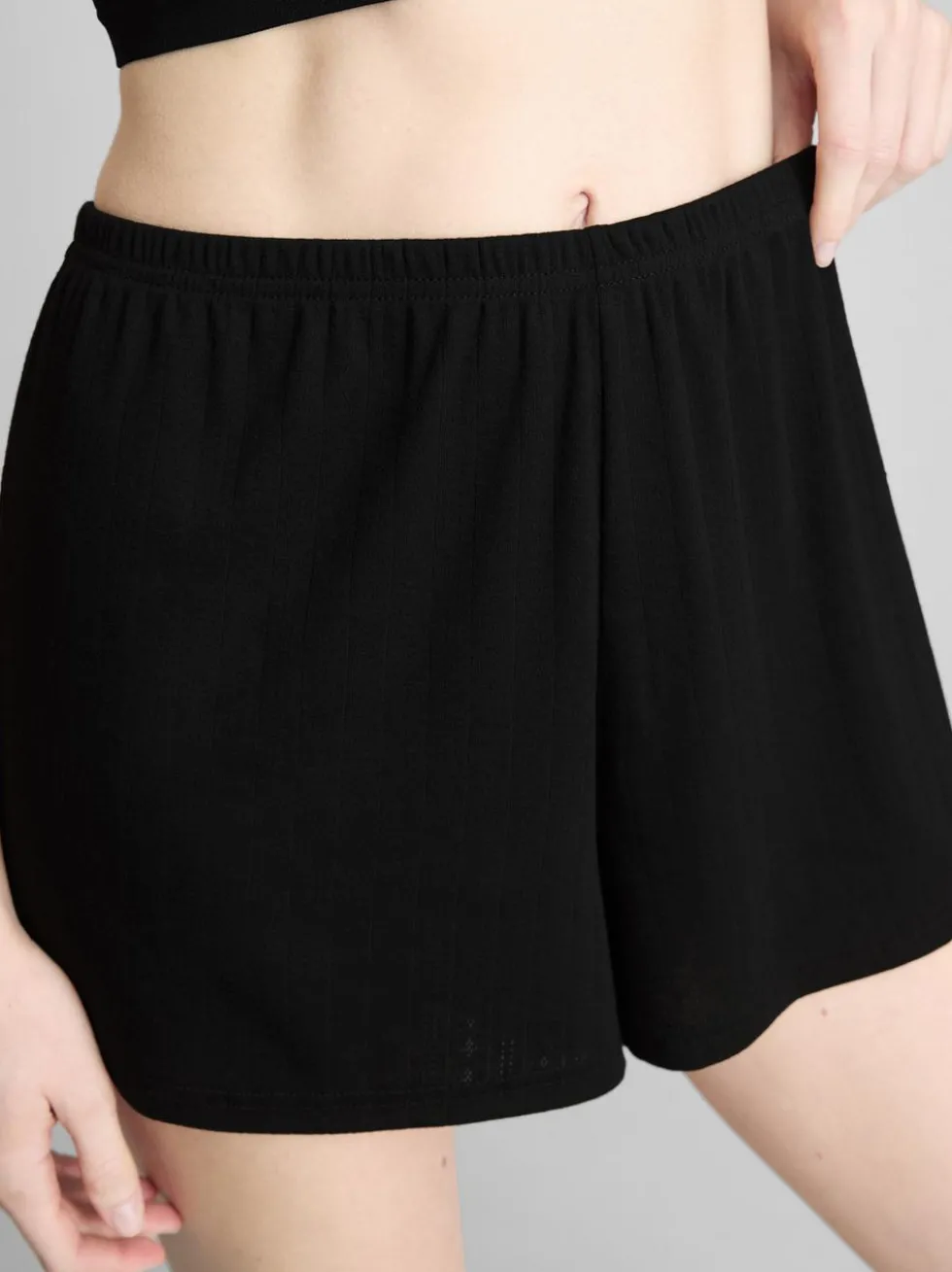 Schlafanzugshorts mit Pointelle-Muster