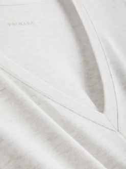 Schlafshirt aus Modalmischung mit V-Ausschnitt