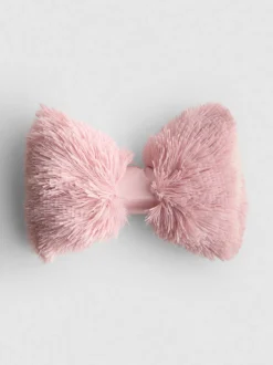Schleifenförmiges Kissen im Pompon-Stil