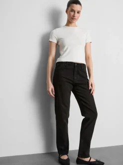 Schmale Denim Jeans mit geradem Bein