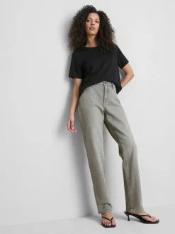 Schmale Denim Jeans mit geradem Bein