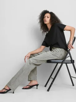 Schmale Denim Jeans mit geradem Bein