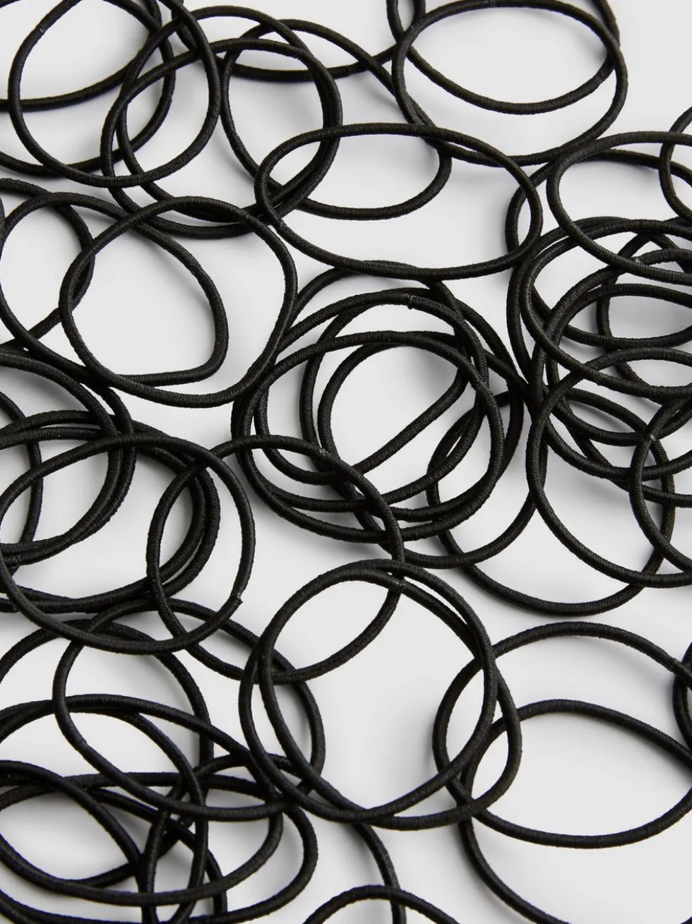 Schmale Haargummis, 60er-Pack