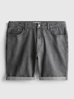 Schmale Jeansshorts mit mittlerer Leibhöhe