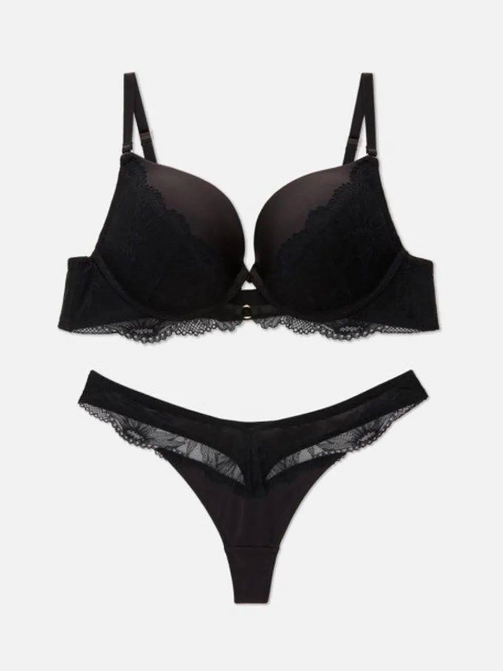 Set mit Maximizer-BH aus Satin und Spitze