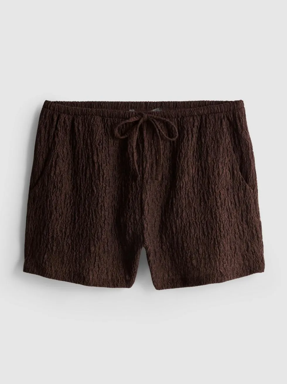 Shorts mit Falten und Kordelzug