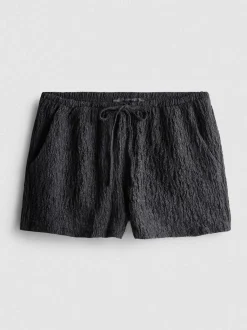 Shorts mit Falten und Kordelzug