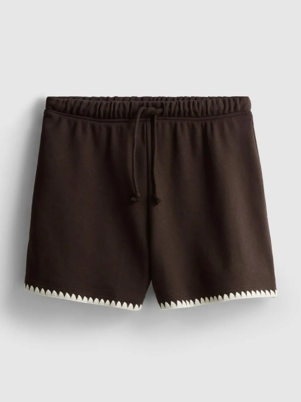 Shorts mit hohem Baumwollanteil und Häkelbesatz