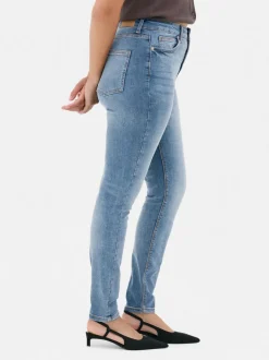 Skinny-Fit Jeans mit hohem Bund