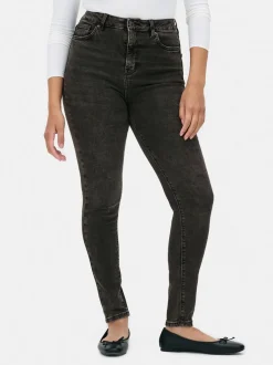 Skinny-Fit Jeans mit hohem Bund