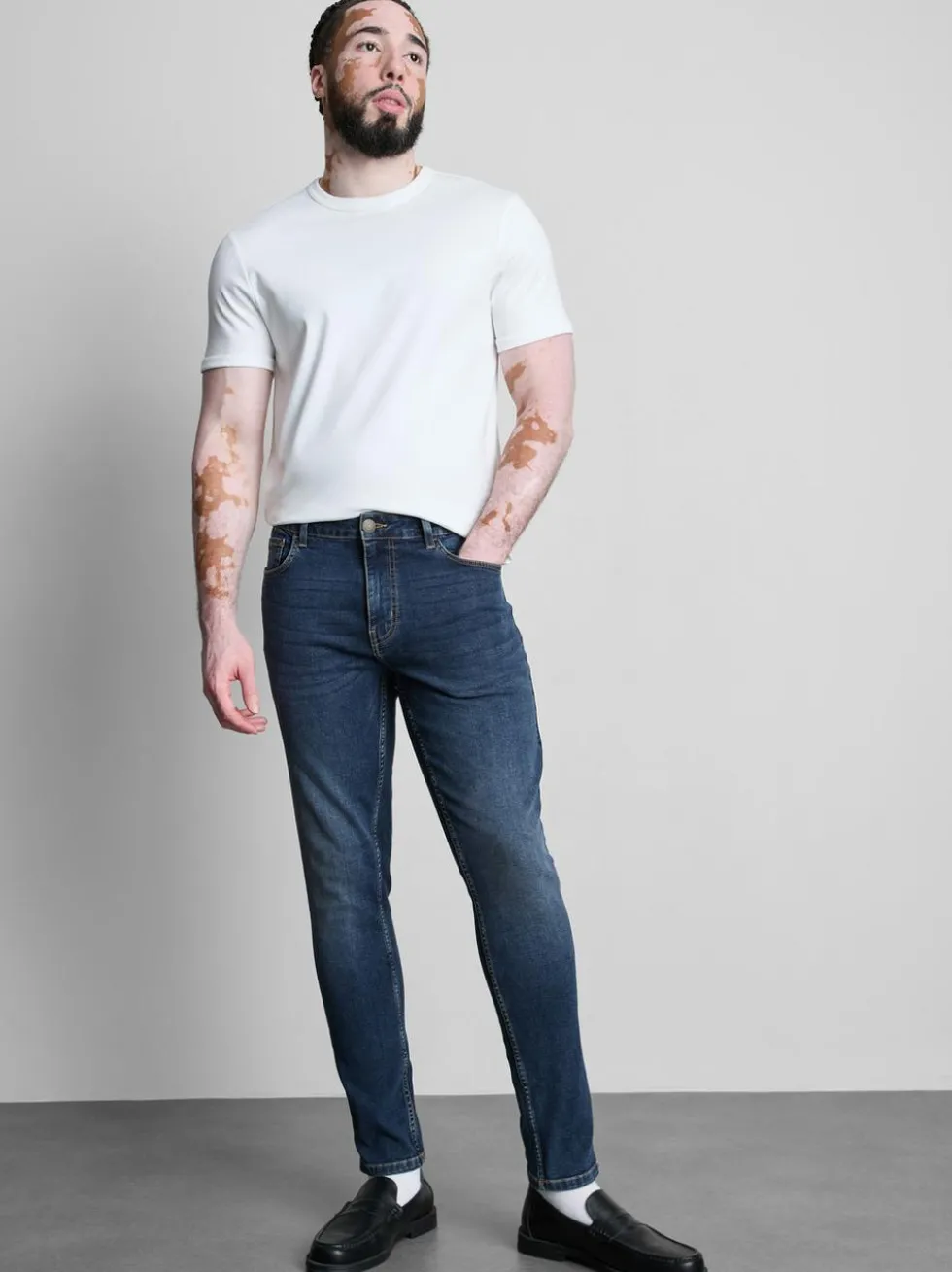 Skinny-Jeans mit mittelhohem Bund