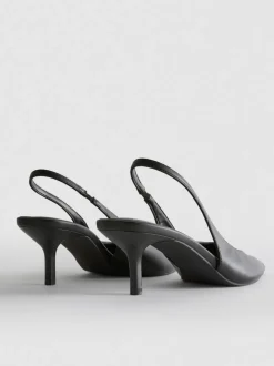 Slingback-Pumps aus Kunstleder