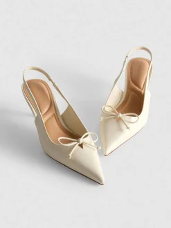 Slingback-Pumps mit Zierschleife