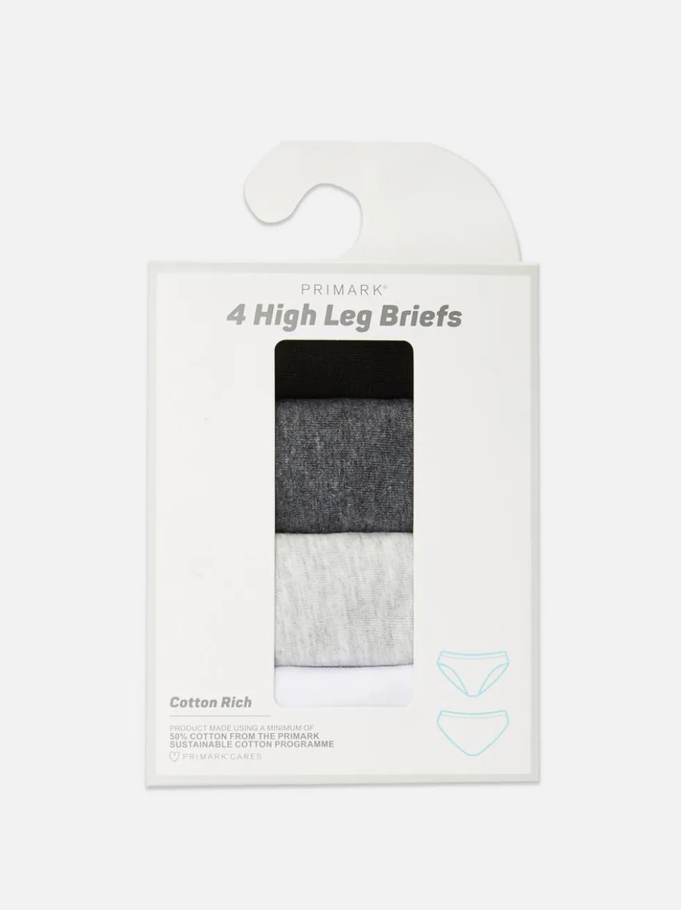 Slips mit hohem Beinausschnitt, 4er-Pack