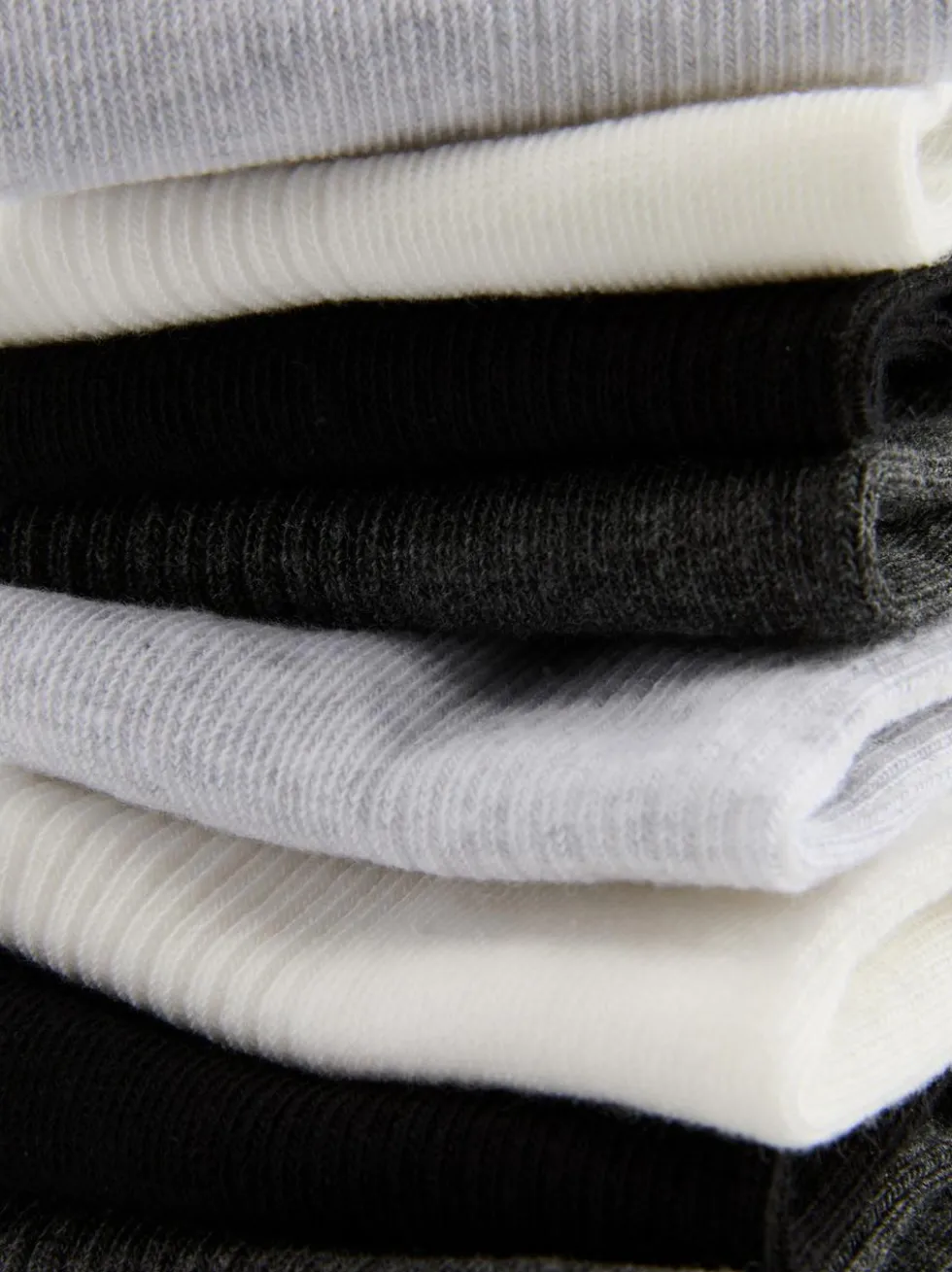 Sneakersocken in neutralen Farbtönen, 7er-Pack