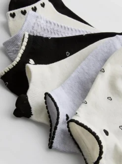 Sneakersocken mit Herzmuster, 7er-Pack