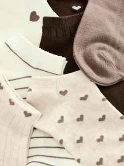 Sneakersocken mit Herzmuster, 7er-Pack