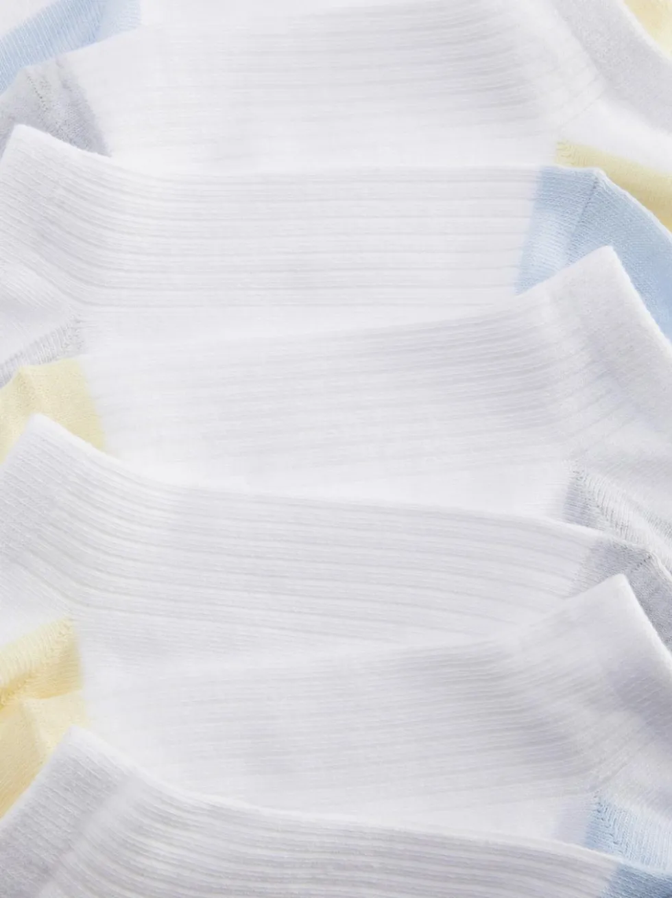 Sneakersocken mit Kontrastspitze, 7er-Pack