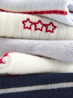 Socken mit Streifen und Sternen, 5er-Pack