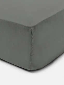 Spannbettlaken aus Baumwollsatin, Einzelbett